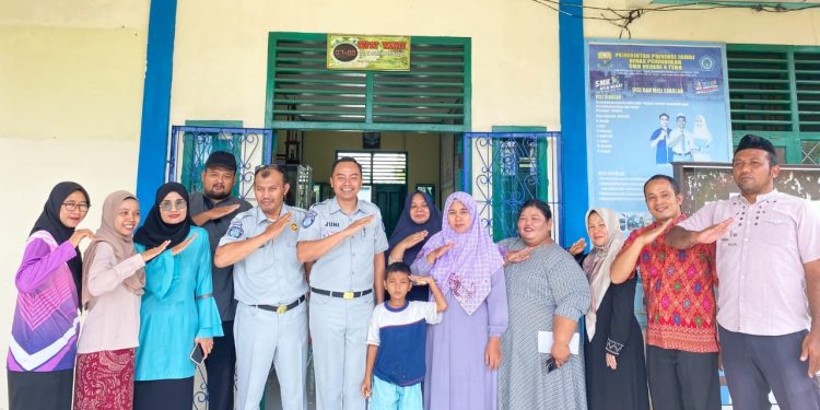 Jasa Raharja Cabang Muara Bungo Gelar Program PPKL dan Sosialisasi Keselamatan Lalu Lintas di SMK Negeri 2 Tebo