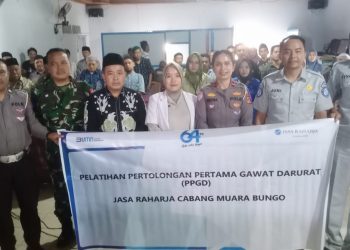 Jasa Raharja Gelar Pelatihan PPGD di Kecamatan Pelepat, Kabupaten Bungo
