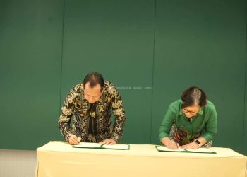 Bupati Muaro Jambi, Dr. Bambang Bayu Suseno ,SP.MM.M.Si resmi menandatangani Nota Kesepahaman (MoU) bersama Tanoto Foundation