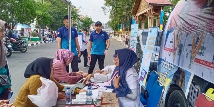 Jasa Raharja Muara Bungo Gelar Pemeriksaan Kesehatan Gratis untuk Pengemudi / awak  Bus dan Masyarakat