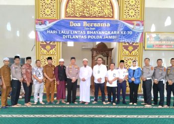 Kakanwil Jasa Raharja Jambi Hadiri Doa Bersama Peringatan Hari Lalu Lintas Bhayangkara ke-70