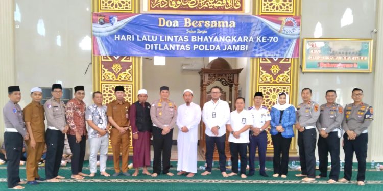 Kakanwil Jasa Raharja Jambi Hadiri Doa Bersama Peringatan Hari Lalu Lintas Bhayangkara ke-70