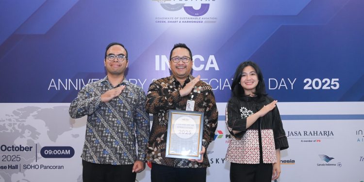 Dukung Keselamatan dan Keamanan di Industri Penerbangan, Jasa Raharja Terima Penghargaan pada HUT ke-55 INACA